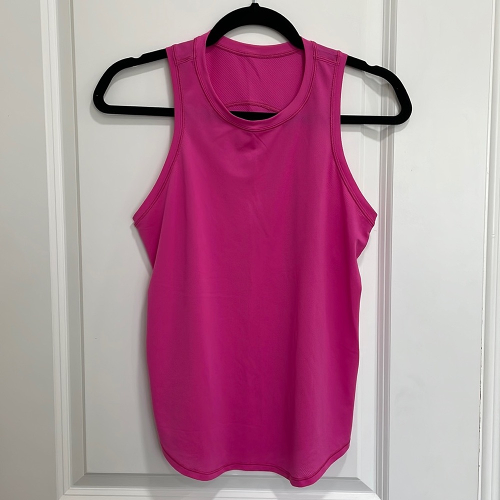 Lululemon Sonic Pink High Neck Run and Train Tank